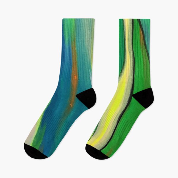 Item preview, Blue, Green, Yellow Vertical Flow designed and sold by KR Art Studio.