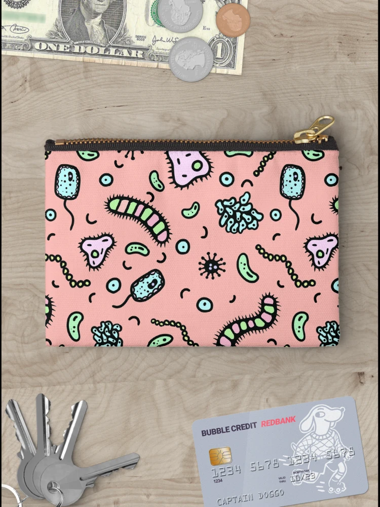 Thumbnail 3 of 4, Zipper Pouch, Peach Micro macro designed and sold by pixiepatterns.