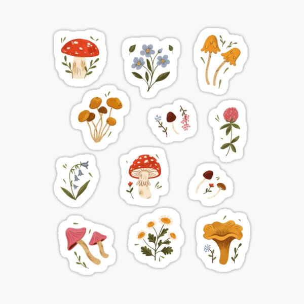 Petit champignon Toadstool, Vinyl Sticker Decals