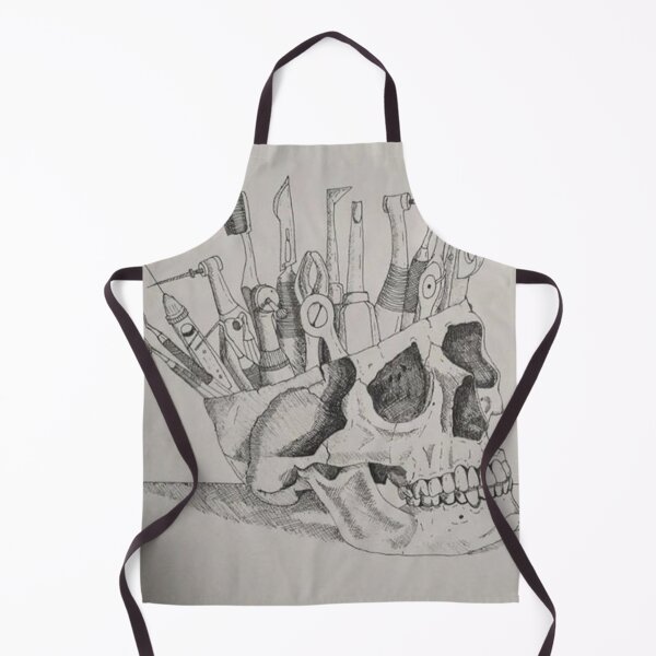 Item preview, Skull with dental instruments designed and sold by guaka-molly.