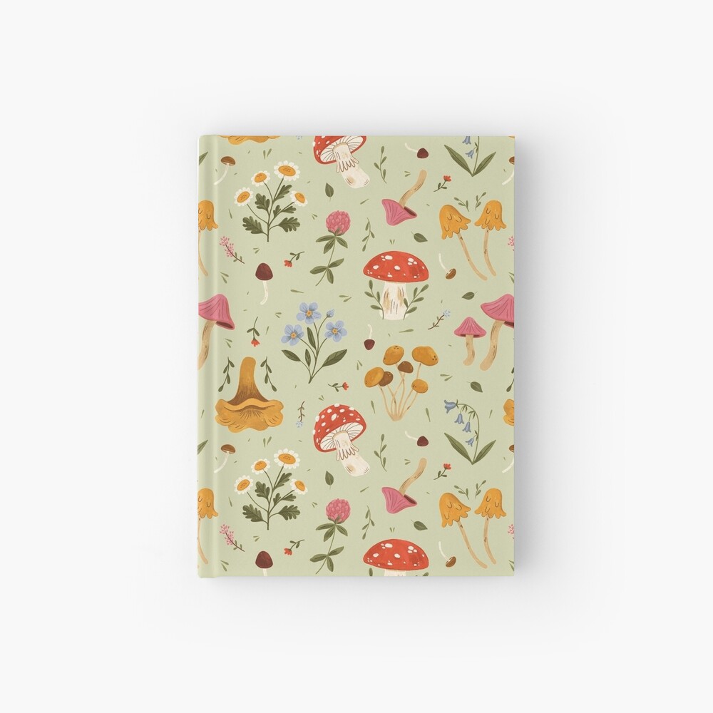 Mushrooms and Wildflowers Hardcover Journal
