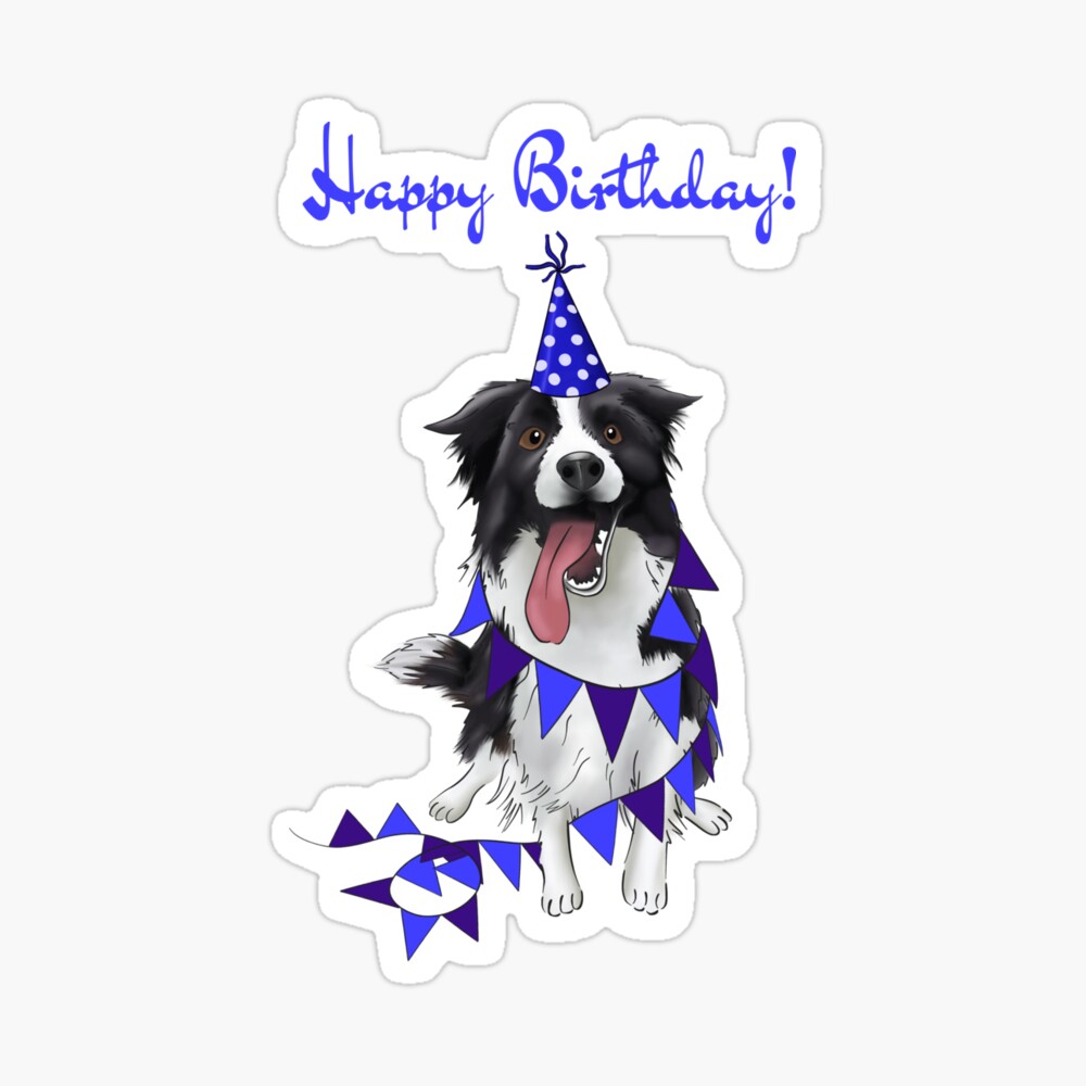 Border Collie Birthday, Cute Dog Birthday, Funny Dog