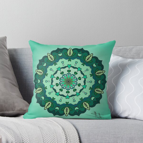 Item preview, Mandala with different shades of green color designed and sold by SofyJacksonA.