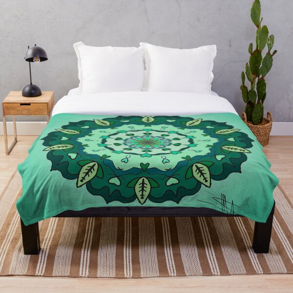 Item preview, Mandala with different shades of green color designed and sold by SofyJacksonA.