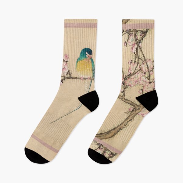 Item preview, Vintage Chinese Painting Bird with Plum Blossoms (18th Century) by Zhang Ruoai designed and sold by Designedbysm.