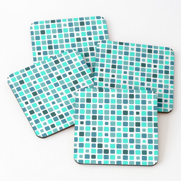 Aperçu de l'œuvre Motif de mosaïque bleu et vert aqua créée et vendue par CherryDamzel.