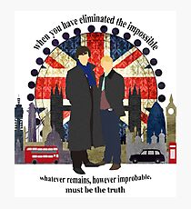 Eliminate the Impossible (Black Text) Photographic Print