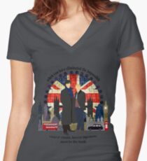 Eliminate the Impossible (Black Text) Women's Fitted V-Neck T-Shirt