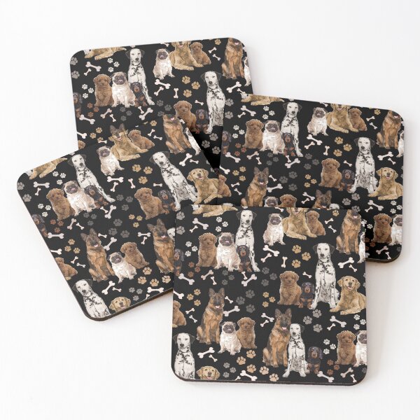 Item preview, Cute Dogs with paws and dog bones designed and sold by Soumita.