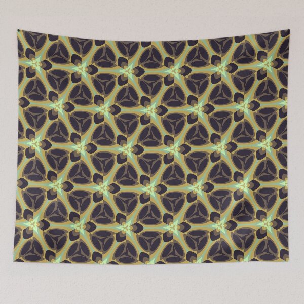 Item preview, Shades of Green, Brown and Black Geometric Pattern designed and sold by cozycaroline.
