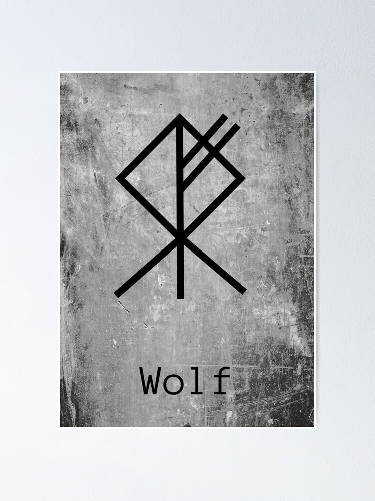 Runic symbol for wolf&quot; Poster for Sale by Pato-D | Redbubble
