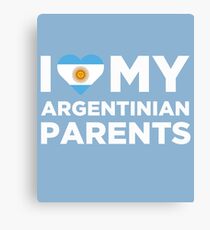 I Love My Argentinian Parents Canvas Print