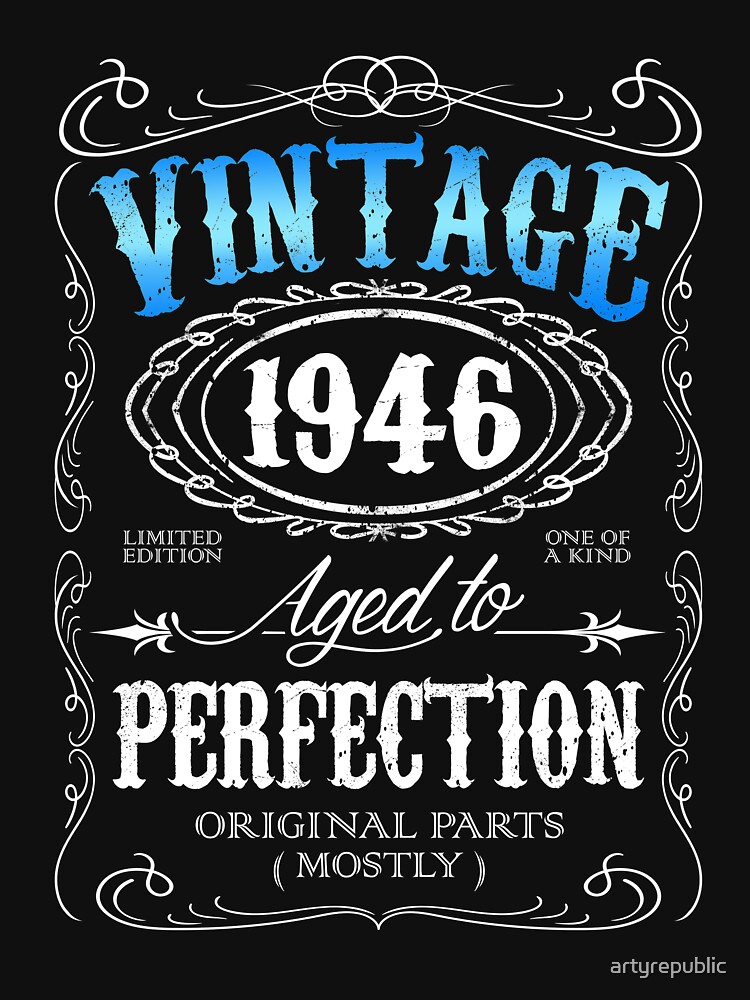 "70th birthday gift for men Vintage 1946 aged to