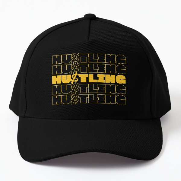 HUSTLING Pattern Baseball Cap