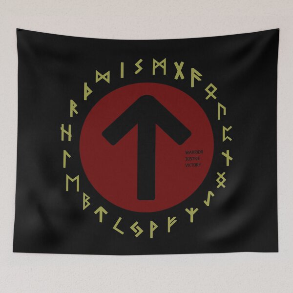 Item preview, Red Teiwaz Futhark Rune Symbol designed and sold by Depic Spirit.