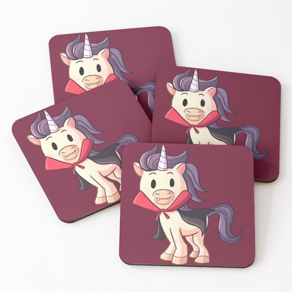 Item preview, Cute Halloween Unicorn in Vampire Dracula Costume designed and sold by Pink Pineapple Works.