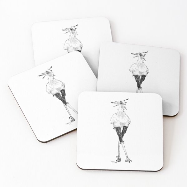 Item preview, Secretary bird drawing designed and sold by Ryan Biddle.