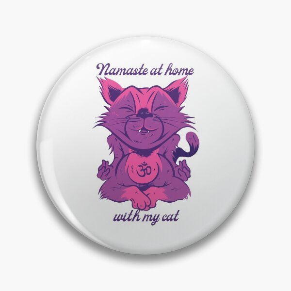 Item preview, Namaste at home with my cat designed and sold by Cattigal.