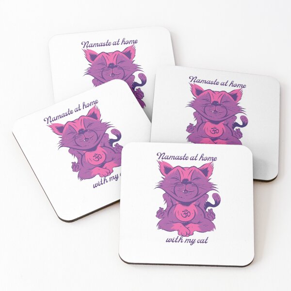 Item preview, Namaste at home with my cat designed and sold by Cattigal.