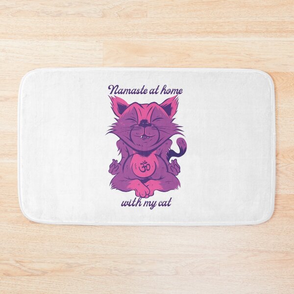 Item preview, Namaste at home with my cat designed and sold by Cattigal.