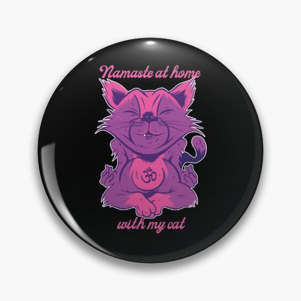 Item preview, Namaste at home with my cat designed and sold by Cattigal.
