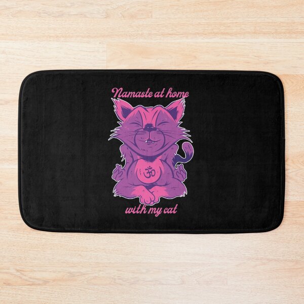 Item preview, Namaste at home with my cat designed and sold by Cattigal.