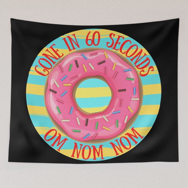 Aperçu de l'œuvre C'est parti en 60 secondes Donut, Om Nom Nom créée et vendue par SDWArtShop.