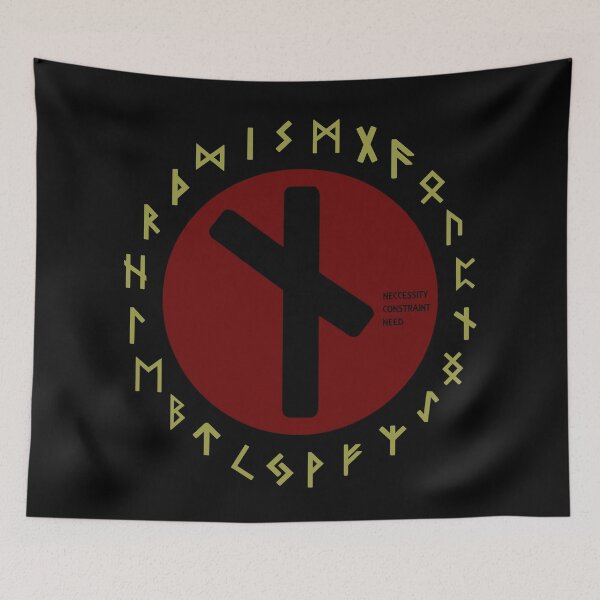 Item preview, Red Nauthiz Futhark Rune Symbol designed and sold by Depic Spirit.