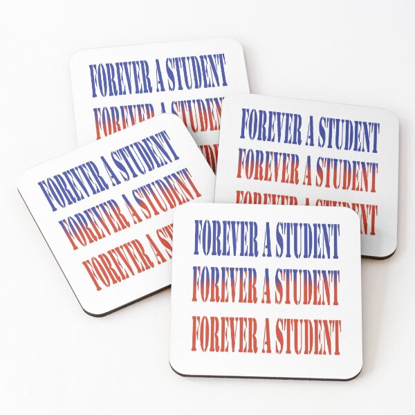 Item preview, Forever a student text on the white background designed and sold by IraNiva.