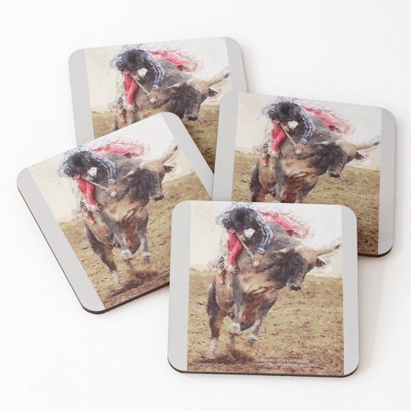 Item preview, C2021 by Steve Yellowbear AMERICAN RODEO BULL RIDING EARTHQUAKE designed and sold by SteveYellowbear.
