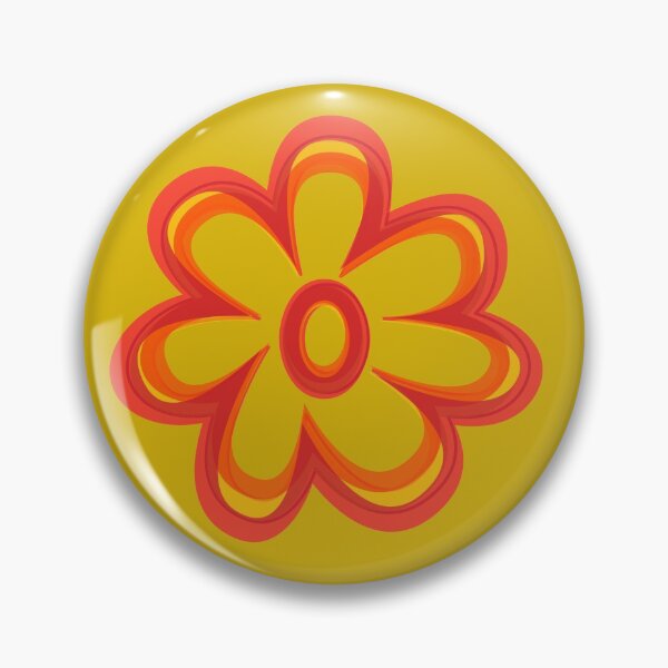Item preview, Red orange flower on yellow designed and sold by Ninaeva.