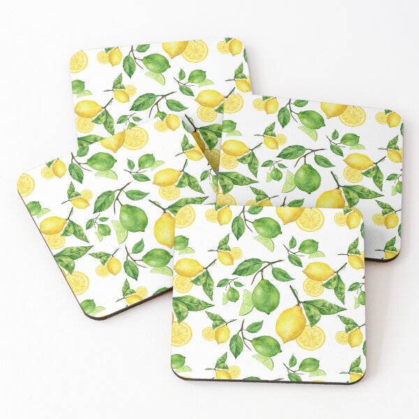 Item preview, Lemon and Lime Watercolor Pattern designed and sold by Laura Jane Kirton.
