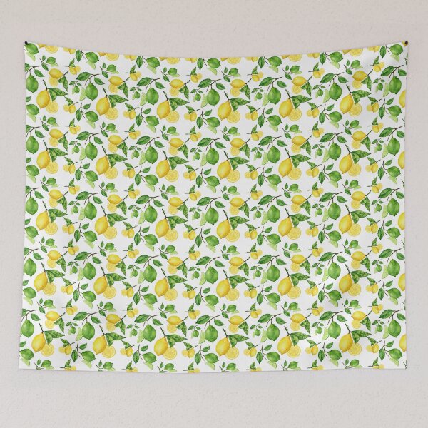 Item preview, Lemon and Lime Watercolor Pattern designed and sold by Laura Jane Kirton.