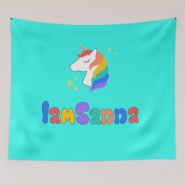 Item preview, iamSanna Loves Unicorns SKY BLUE designed and sold by Totkisha1.