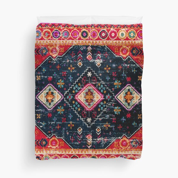 Red Vintage Traditional Berber Oriental Bohemian Moroccan Fabric Style Yoga  Mat by Arteresting Bazaar