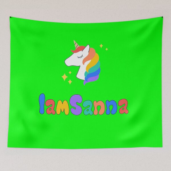 Item preview, iamSanna Loves Unicorns Neon Green NotiamSanna designed and sold by Totkisha1.