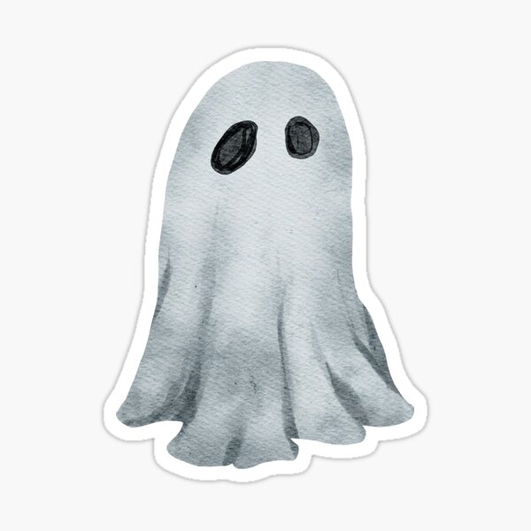 Watercolor Ghost No 2 Sticker