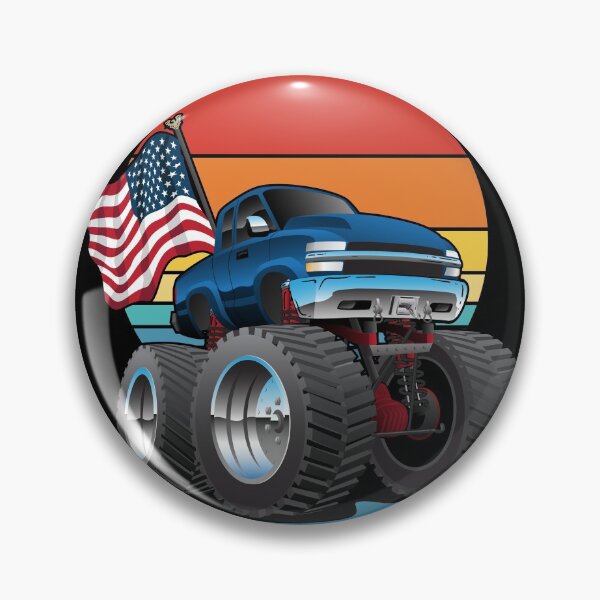Item preview, Patriotic Big Monster Truck Off-road 4wd Cartoon with USA Flag designed and sold by hobrath.