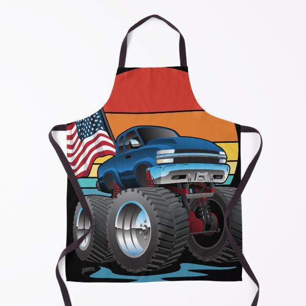 Item preview, Patriotic Big Monster Truck Off-road 4wd Cartoon with USA Flag designed and sold by hobrath.
