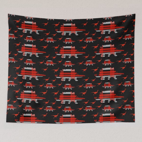Item preview, Red Dinosaur in Plaid designed and sold by EdwardMonet.