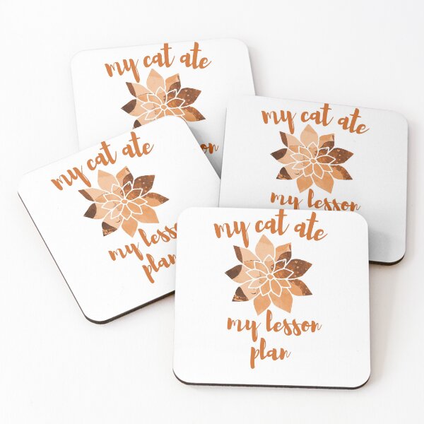 Item preview, My cat ate my lesson plan, Funny kitten girl flower  designed and sold by Amirebdesign.