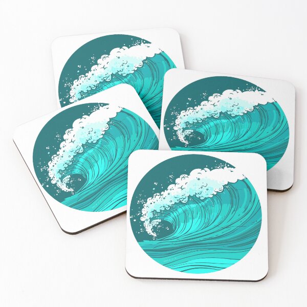 Item preview, Teal Blue Wave designed and sold by JungleJiuJitsu.