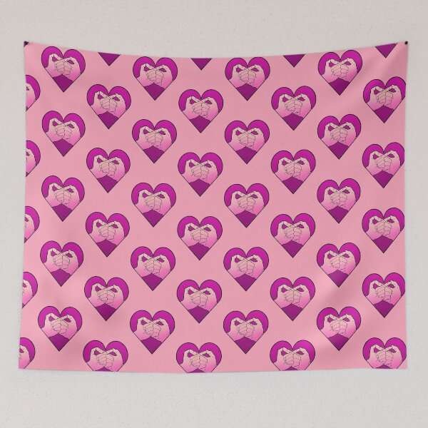 Item preview, pink infinity hand gesture in heart designed and sold by weilertsen.