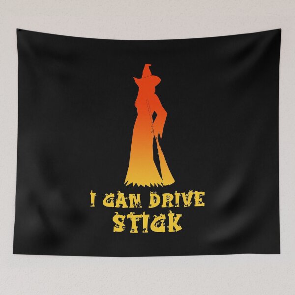 Item preview, I Can Drive Stick Witch Jack-O'-Lantern Pumpkin Carving Happy Halloween designed and sold by IslandFella1.