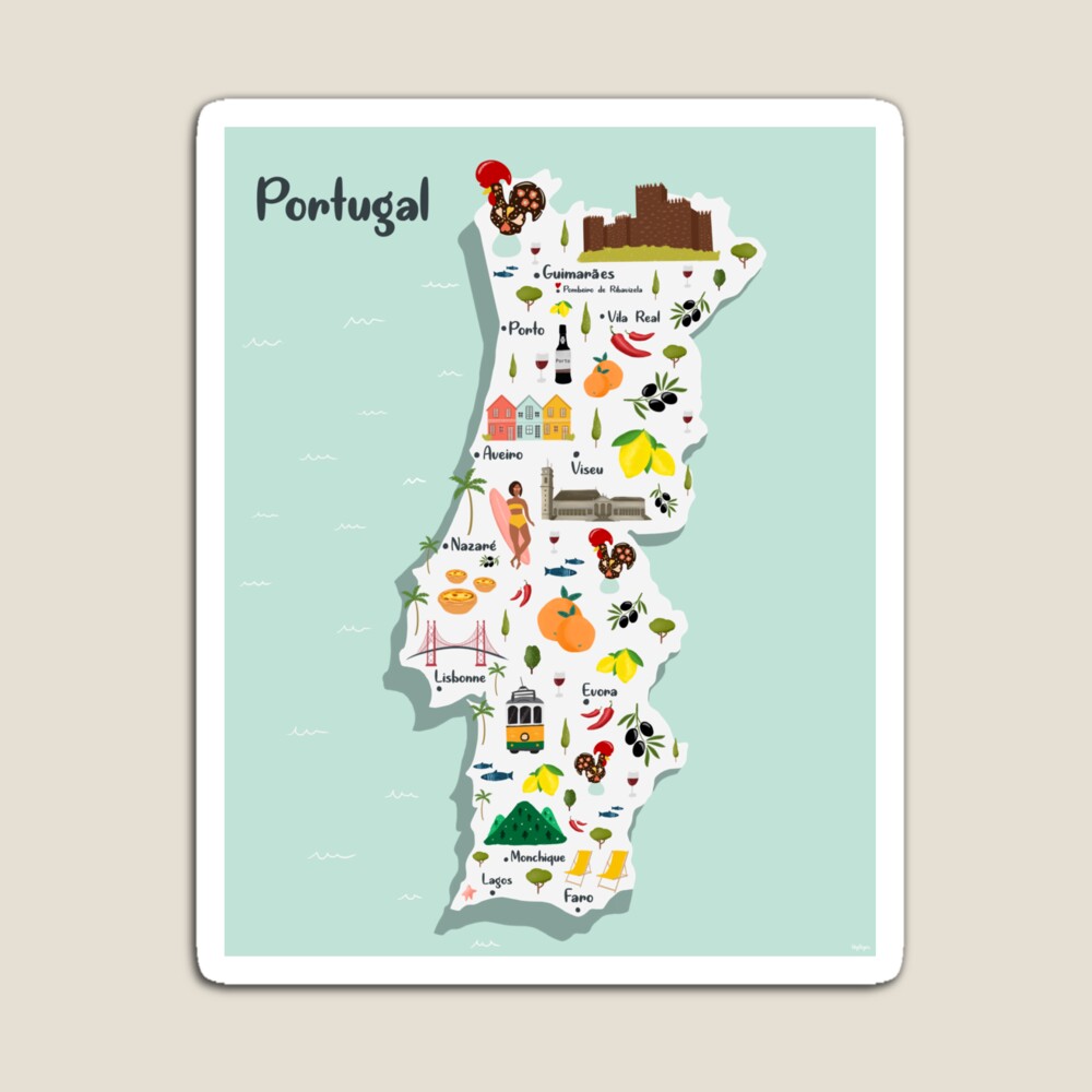 Portugal mapa mapa poster, portugal mapa de elevação, lisboa