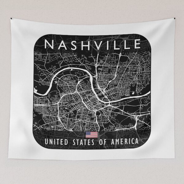 Artikelvorschau, NASHVILLE KARTE USA entworfen und verkauft von hatimelhag.