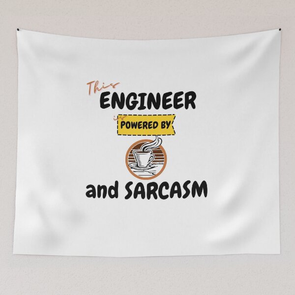 Item preview, Engineer powered by coffee and sarcasm. fun gift.  designed and sold by A-priori.