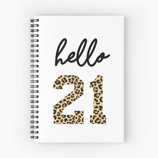 Item preview, Hello 21 | 21st birthday Cheetah Print | 21st birthday gift | Cute 21st birthday gift designed and sold by Violet Treasures.