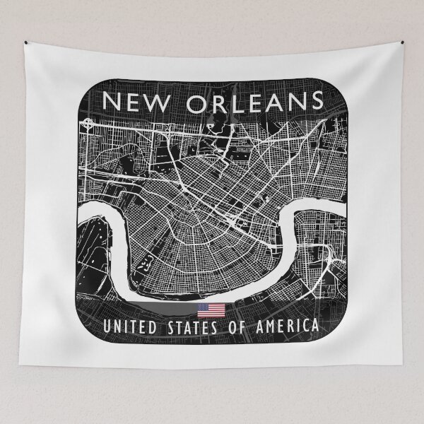 Item preview, NEW ORLEANS MAP USA designed and sold by hatimelhag.