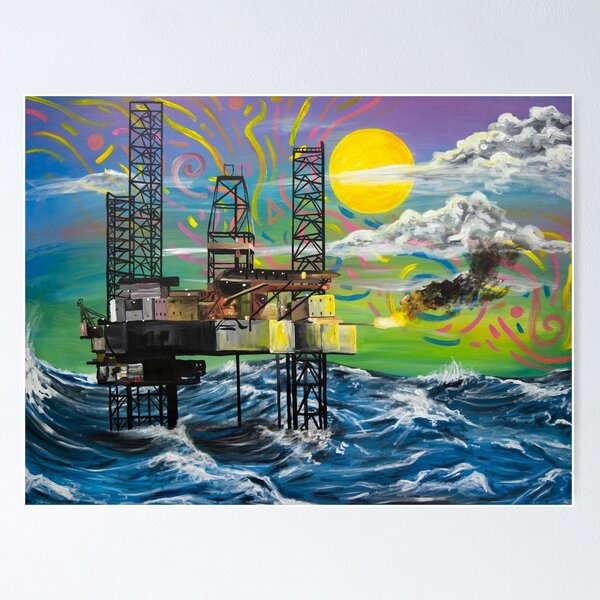 Item preview, Platform in restless sea designed and sold by luisquevedop.